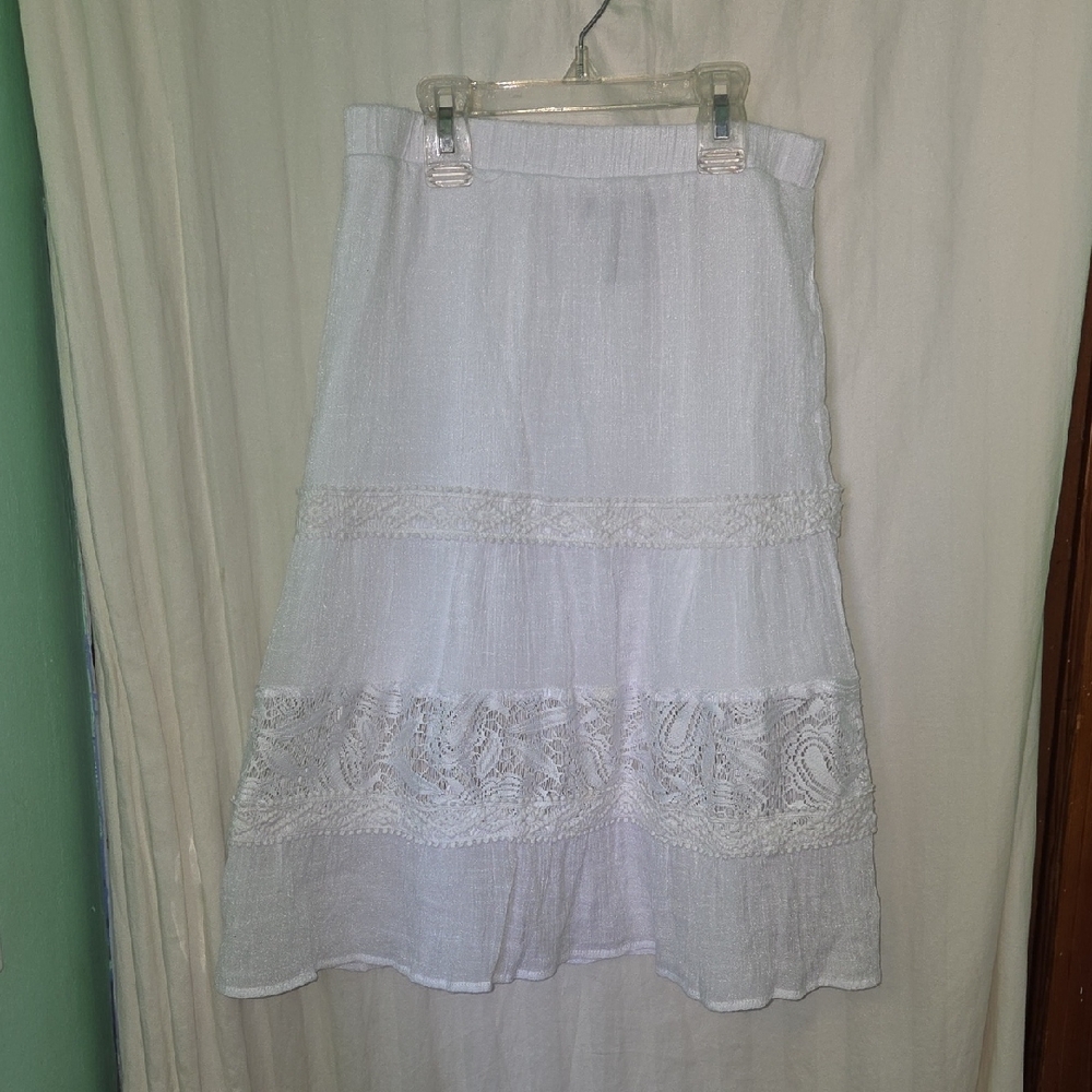 Vintage Y2k Floral Lace Bohemian Skirt